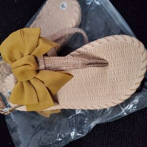Yellow Bow Sandals